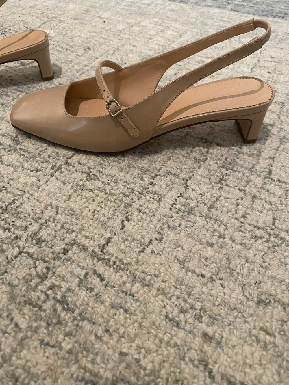 J.Crew Women's Slingback Square-Toe Pumps in Nude